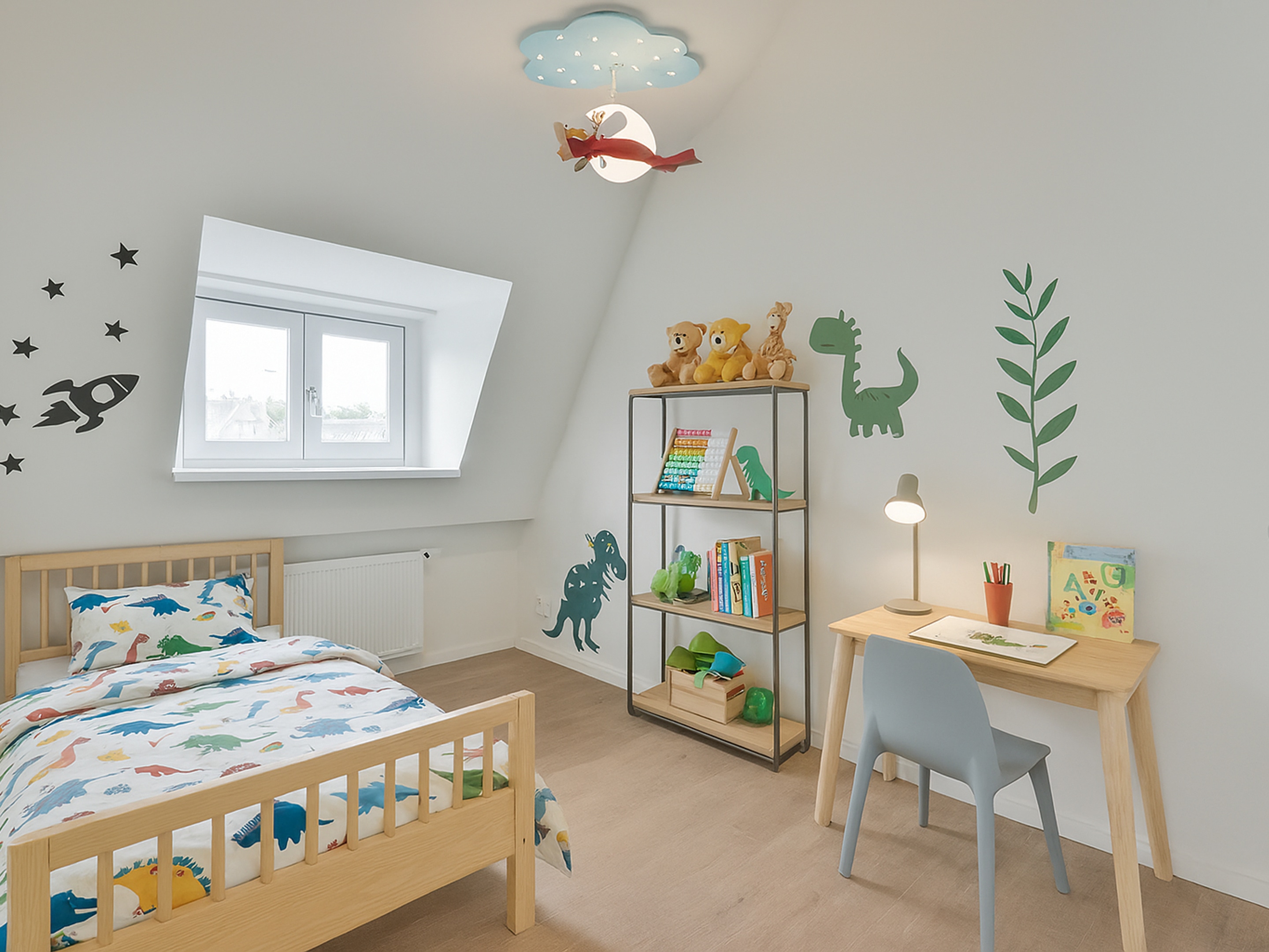 Nowoczesny pokój dziecięcy po transformacji